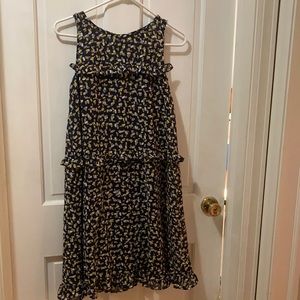 Navy Roz & Ali flowy ruffle summer dress